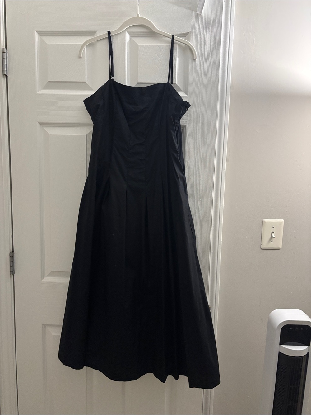 a new day Black Spaghetti-Strap Midi Dress